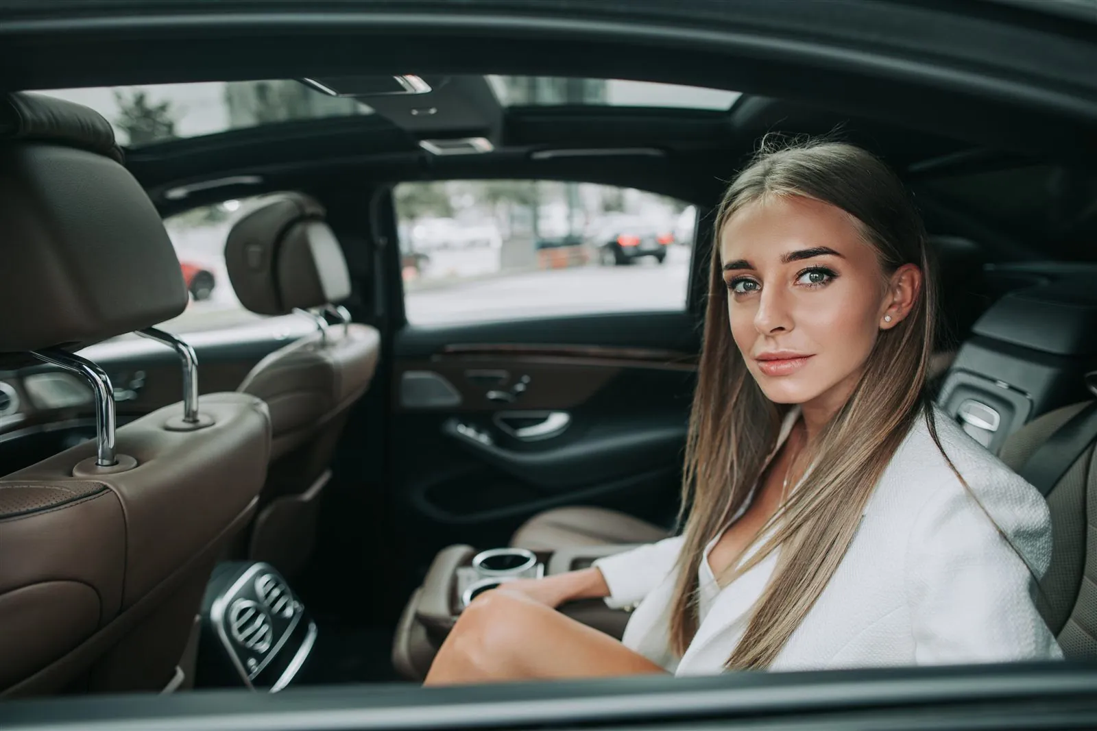 Comfortable seating in a Mercedes S-Class
