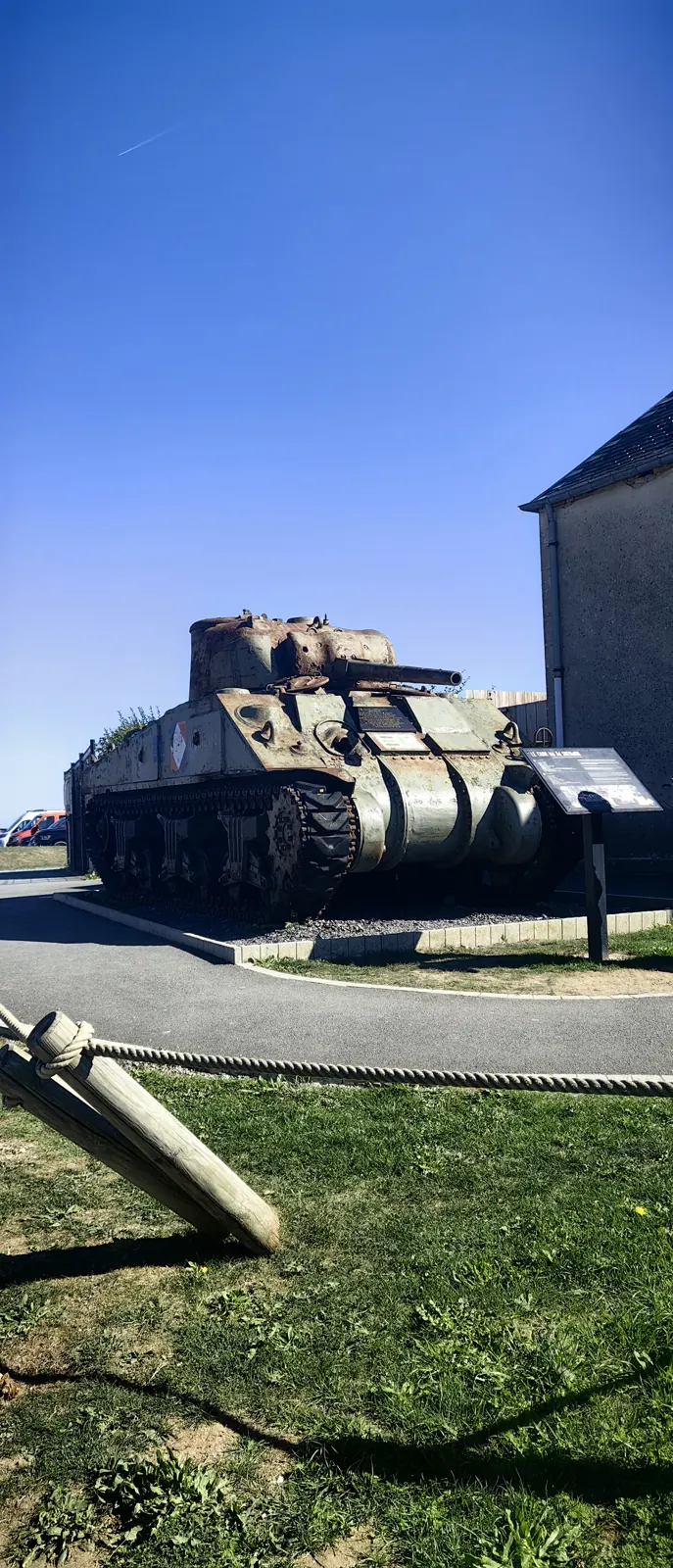 Sherman M4 tank at the entrance of the Omaha Beach Memorial Museum, Saint-Laurent-sur-Mer